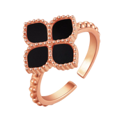 جوري / خاتم الحجر الأسود بلون الروز قولد