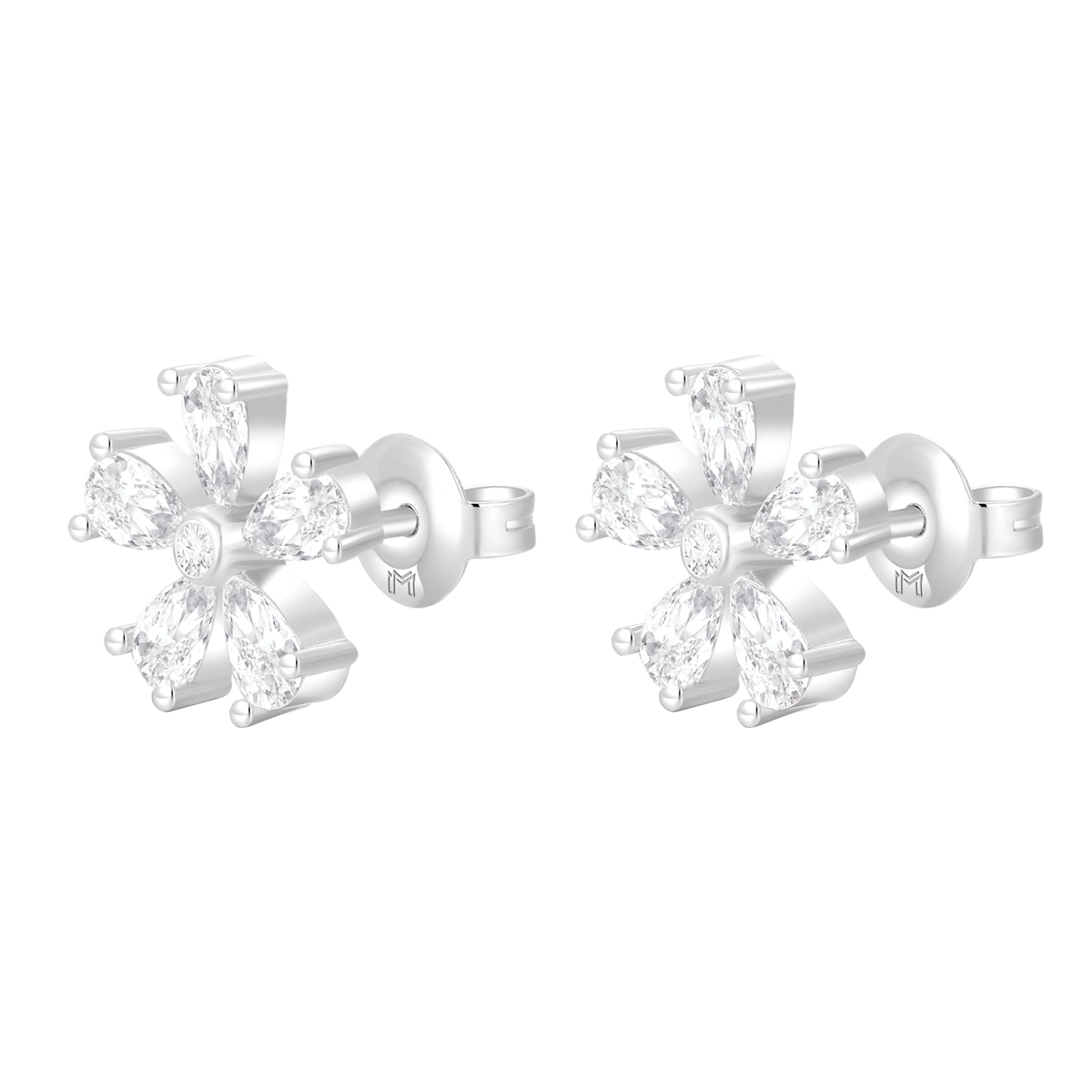 ديزي فلاور/ أقراط باللون الفضي