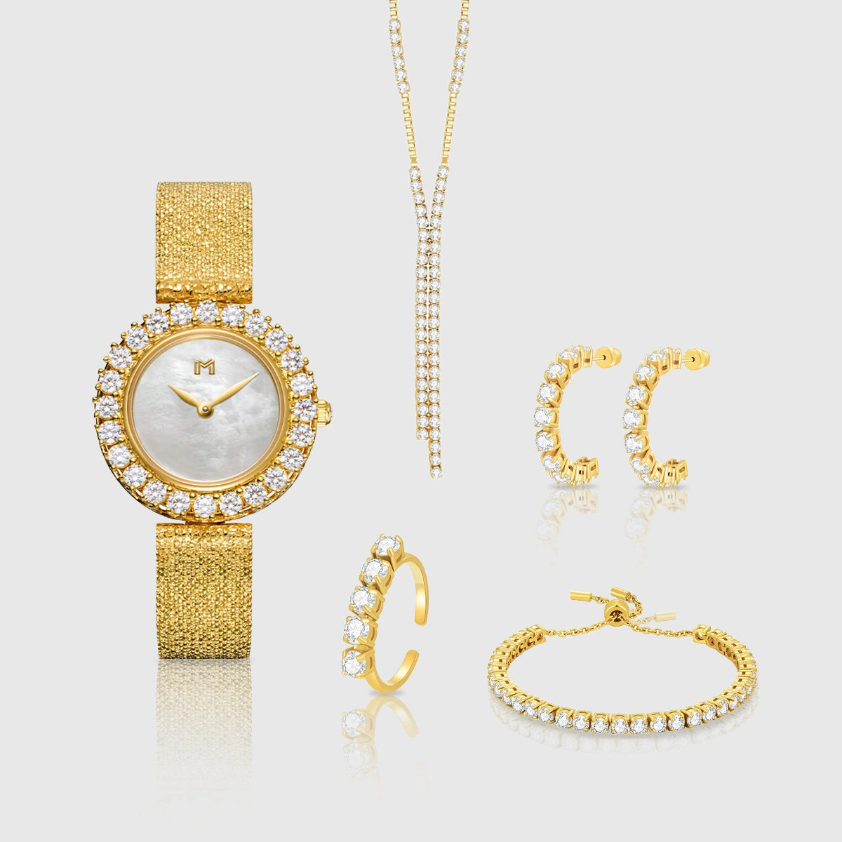 مجموعة هدية دلال /تنس فضي للنساء