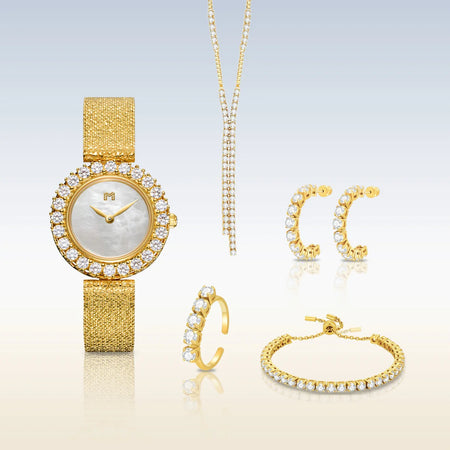 مجموعة هدية دلال /تنس فضي للنساء