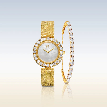 دلال / تنس باللون الذهبي - صندوق هدايا