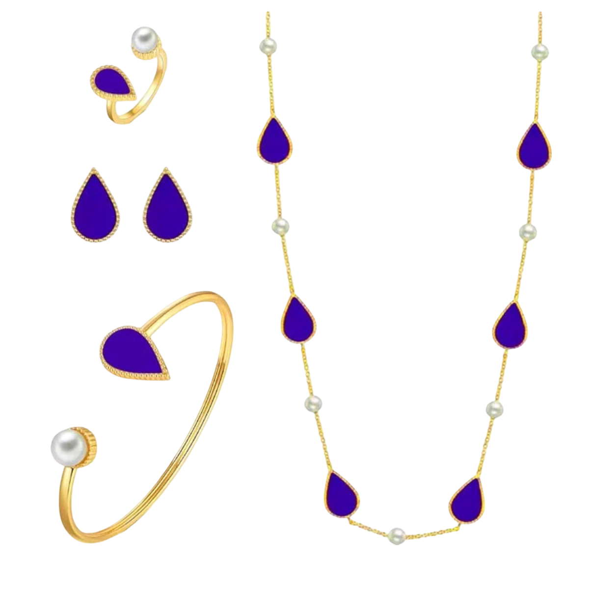 دروب / طقم الياقوت بلون الذهب