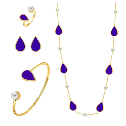 دروب / طقم الياقوت بلون الذهب