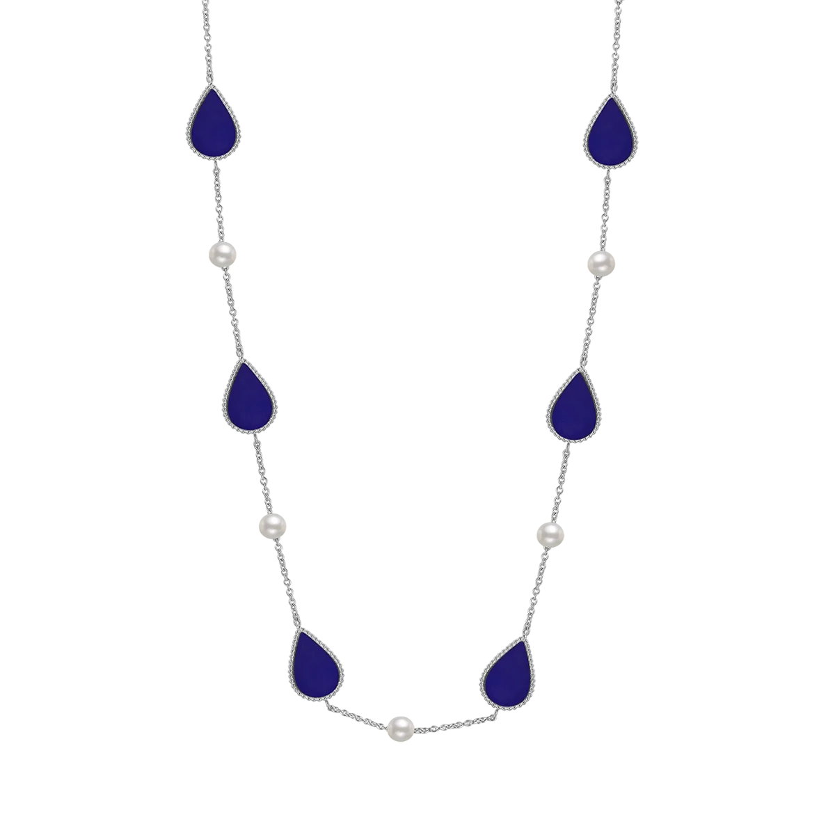 دروب / طقم الياقوت باللون الفضي