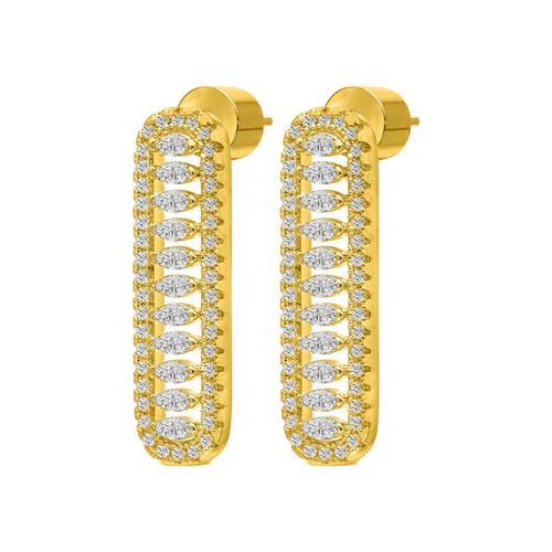 فاين / أقراط باللون الذهبي