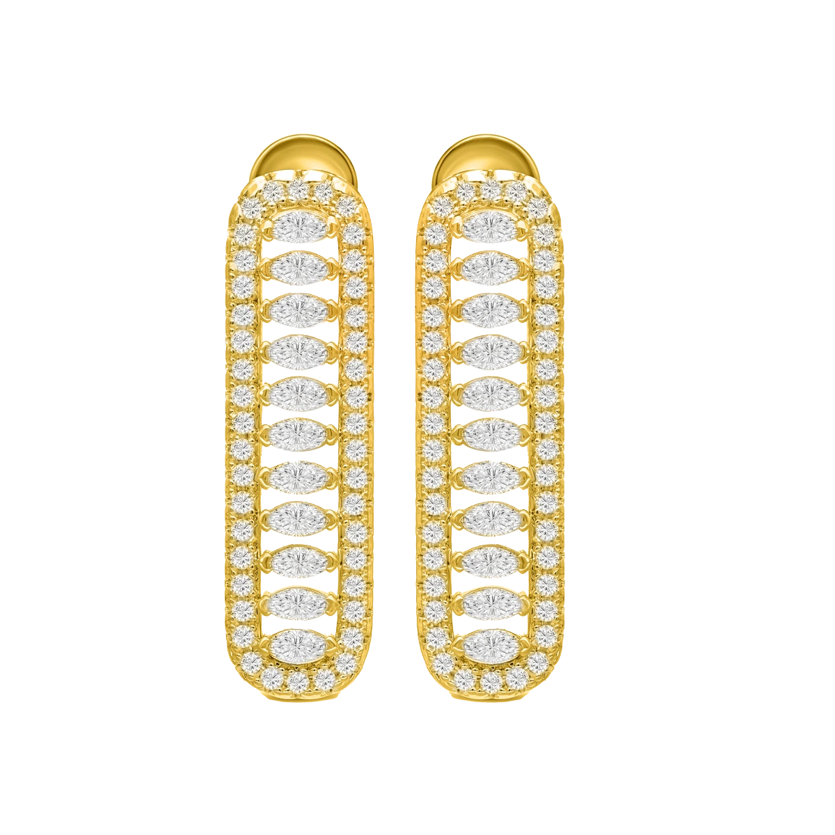 فاين / أقراط باللون الذهبي