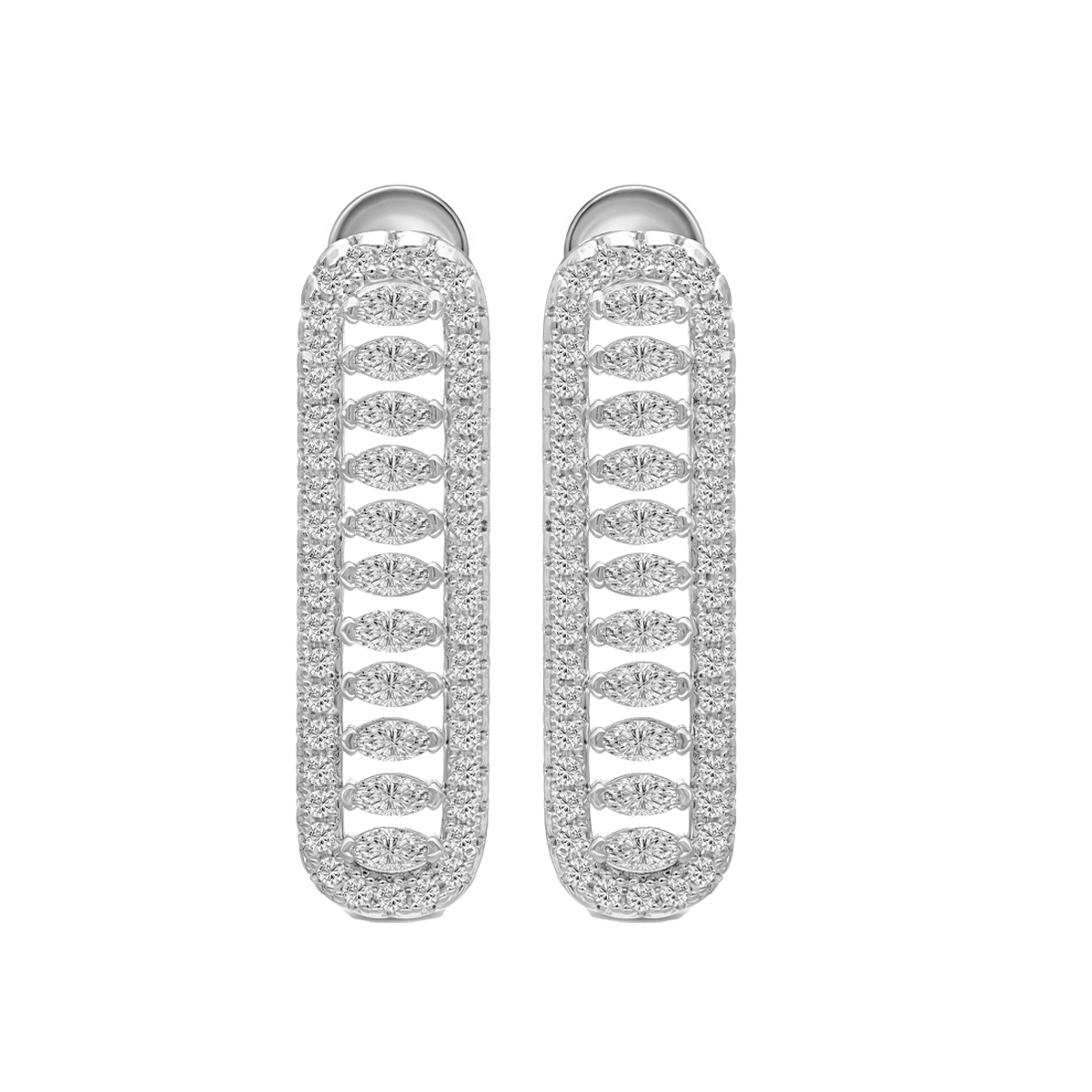 فاين / أقراط باللون الفضي