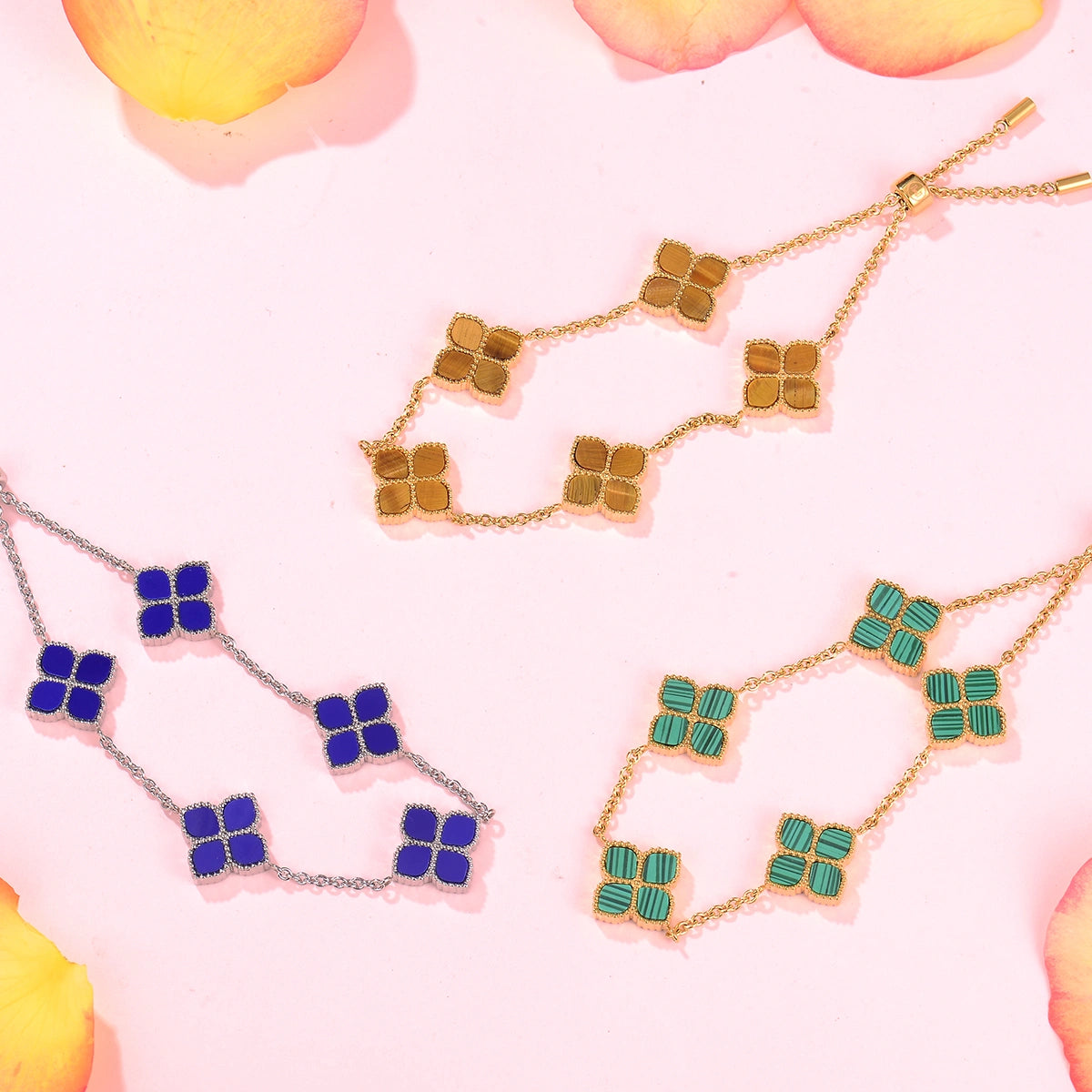 جوري / طقم اللؤلؤ بلون الذهب