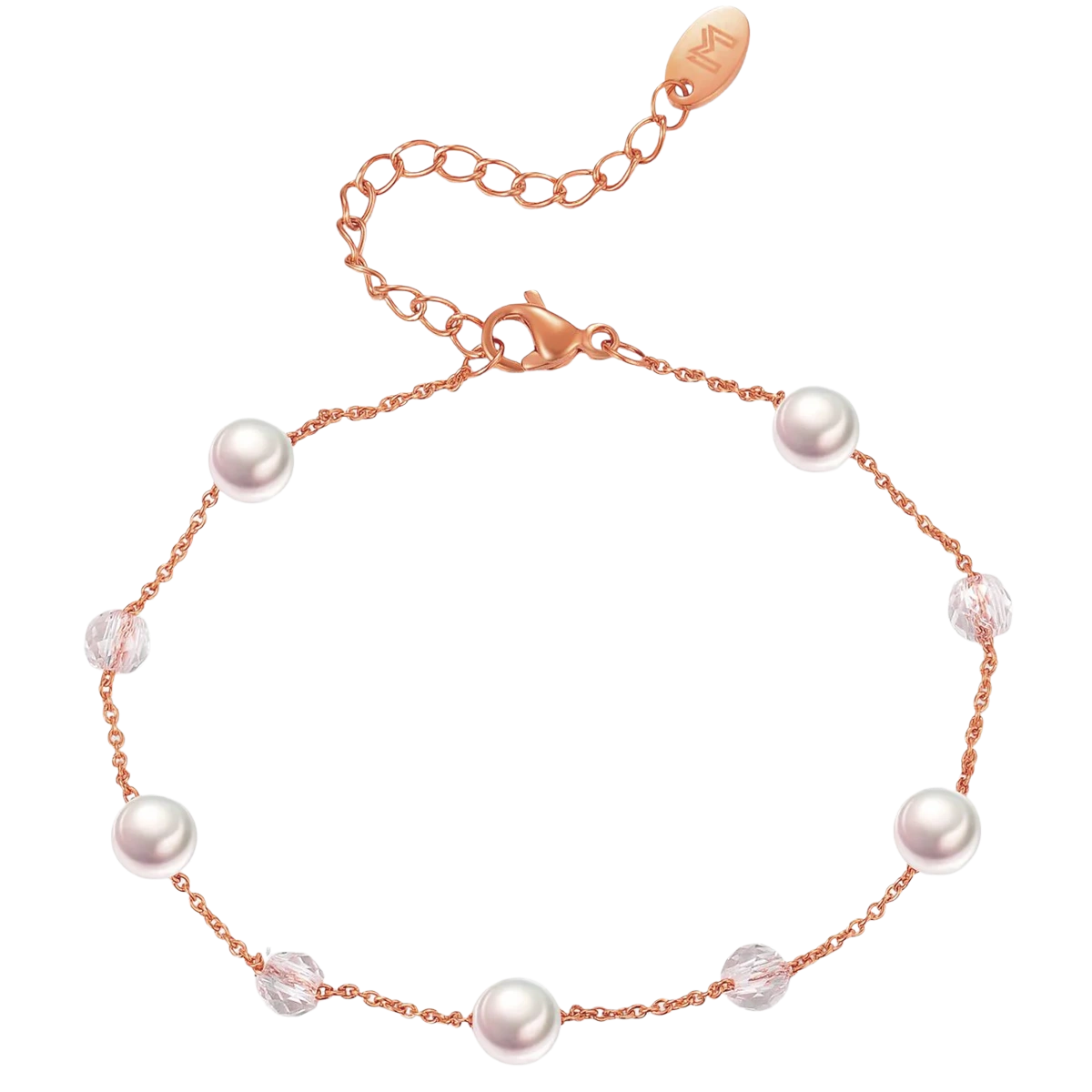 سفير / كريستال اللؤلؤ بلون الروز قولد