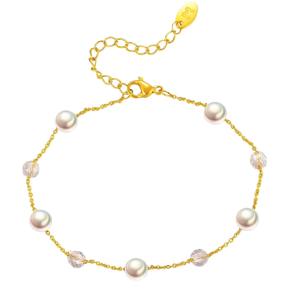 سفير/ كريستال اللؤلؤ باللون الذهبي