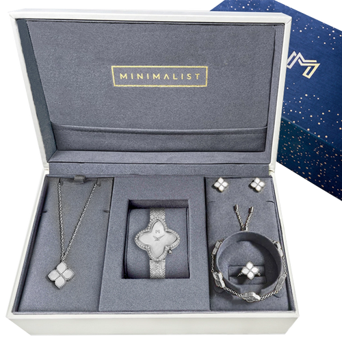 مجموعة هدية عليا / جوري فضي للنساء