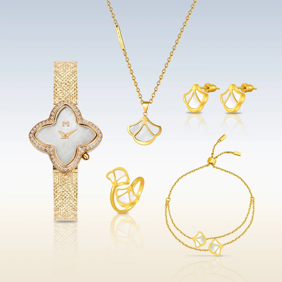 مجموعة هدية عليا / توليب فضي للنساء