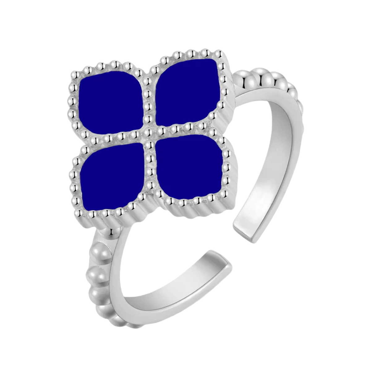 جوري / خاتم اللؤلؤ باللون الفضي