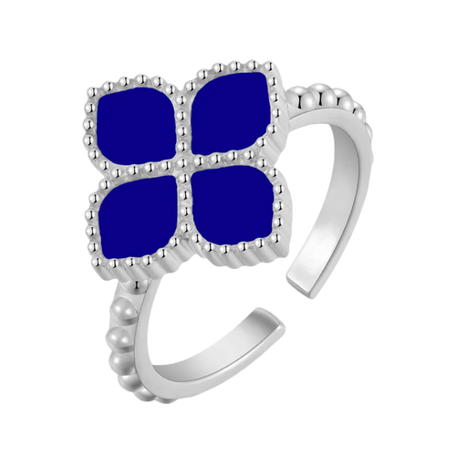 جوري / خاتم اللؤلؤ باللون الفضي