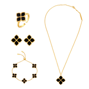 جوري / طقم الحجر الأسود باللون الذهبي