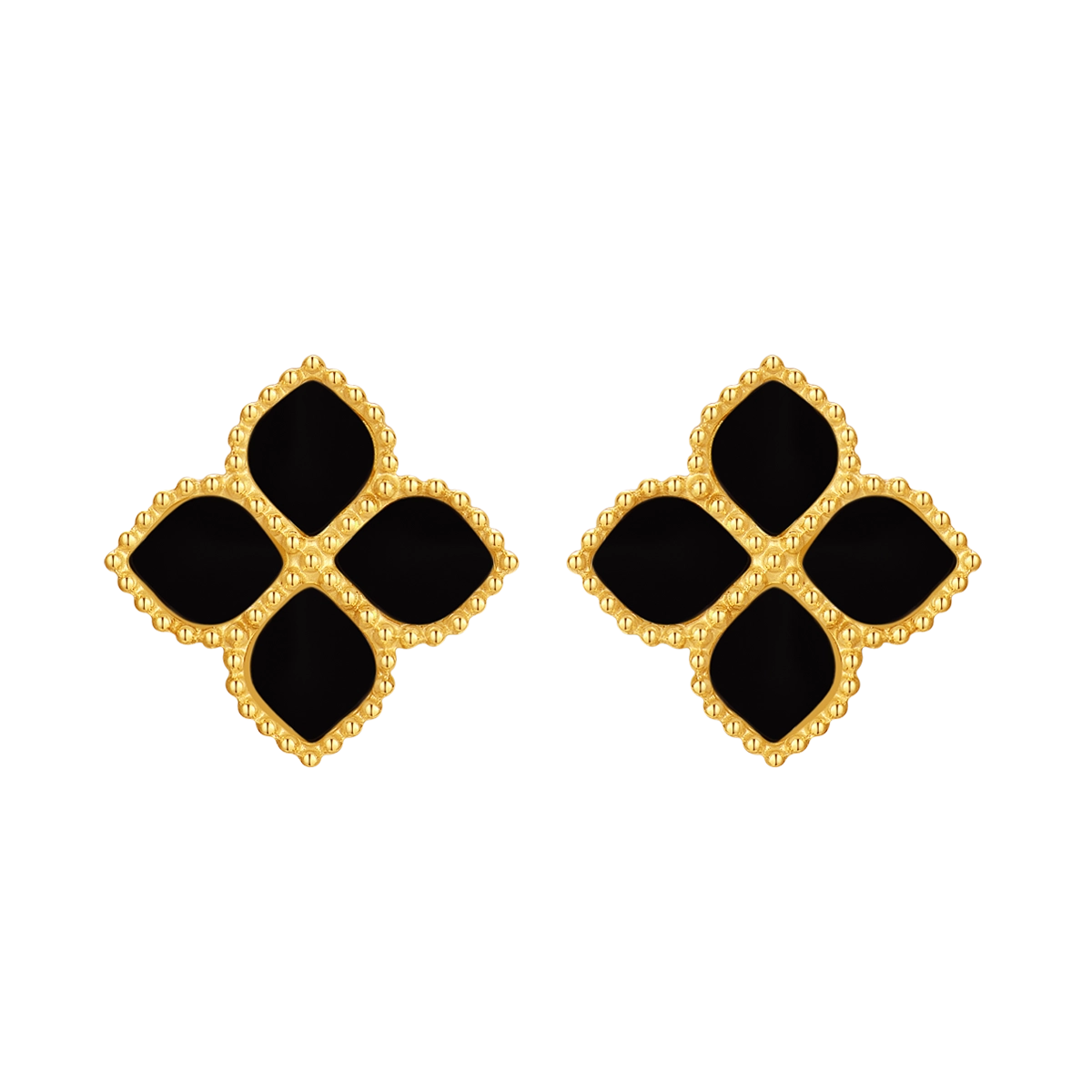 جوري / طقم الحجر الأسود باللون الذهبي