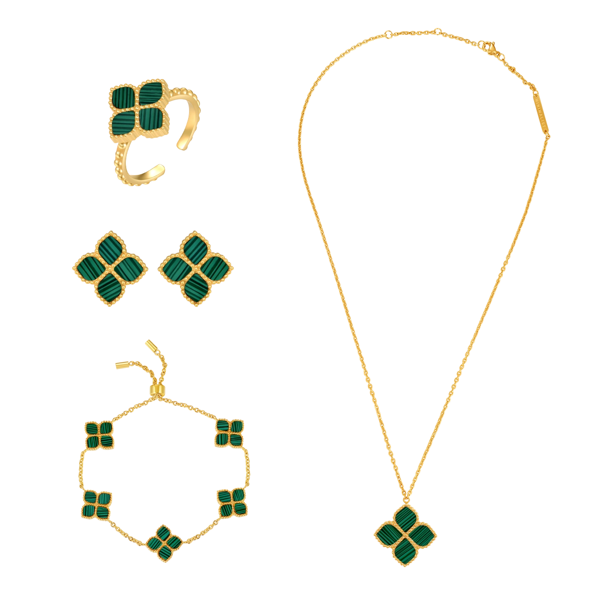 جوري / طقم اللؤلؤ بلون الذهب