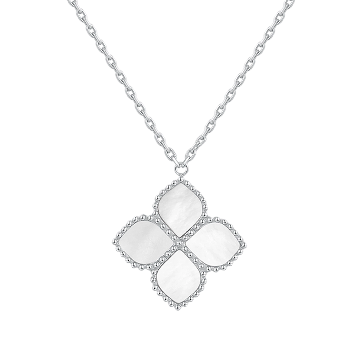 جوري / طقم اللؤلؤ باللون الفضي