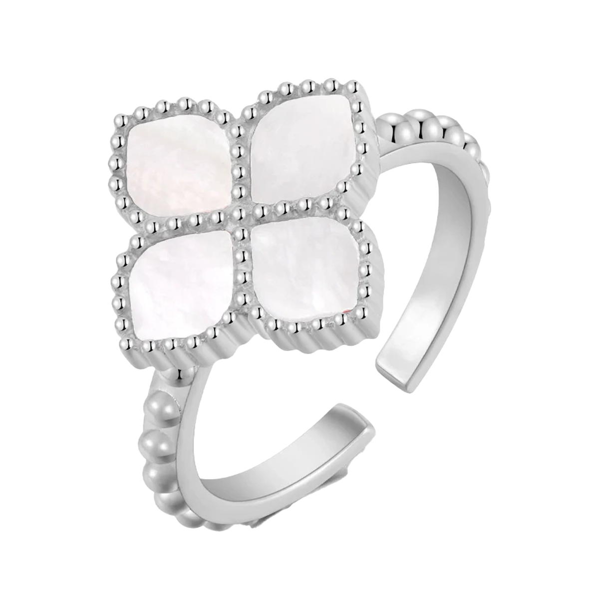 جوري / طقم اللؤلؤ باللون الفضي