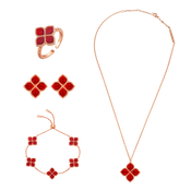 جوري / طقم الحجر الأحمر بلون الروز قولد