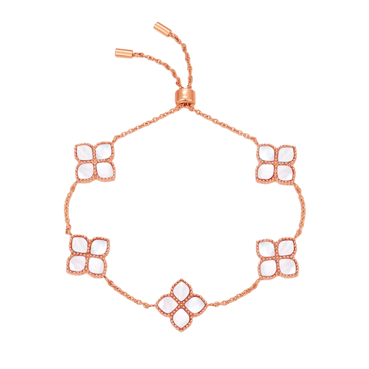 جوري / طقم اللؤلؤ بلون الروز قولد