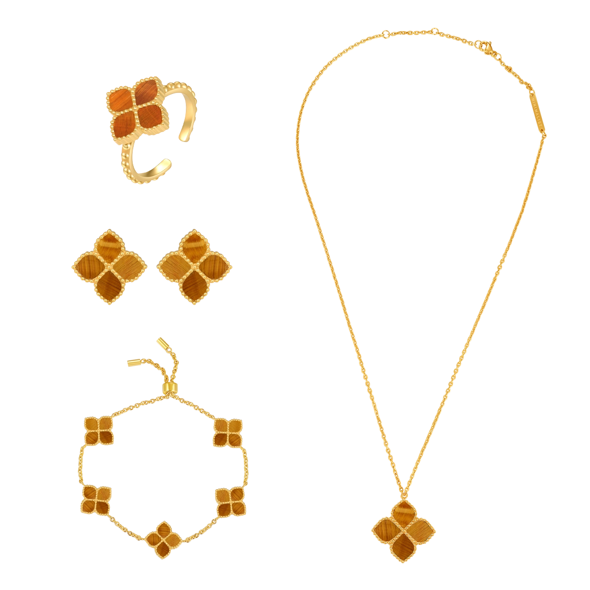 جوري / طقم اللؤلؤ بلون الذهب