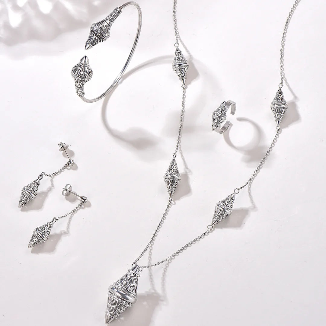 لانترن / طقم باللون الفضي