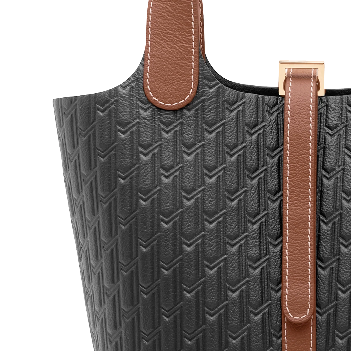 شنطة اليد اليازية / اسود و تان