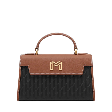 شنطة حصة / أسود مع تان