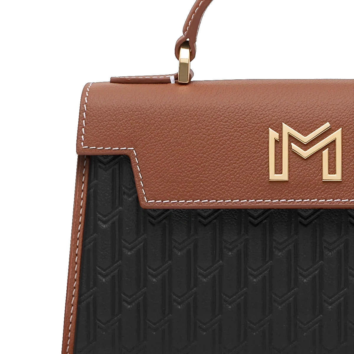 شنطة حصة / أسود مع تان