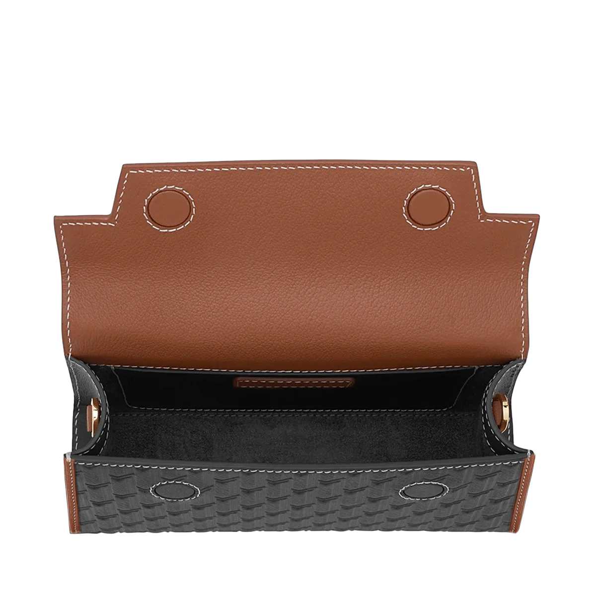 شنطة حصة / أسود مع تان