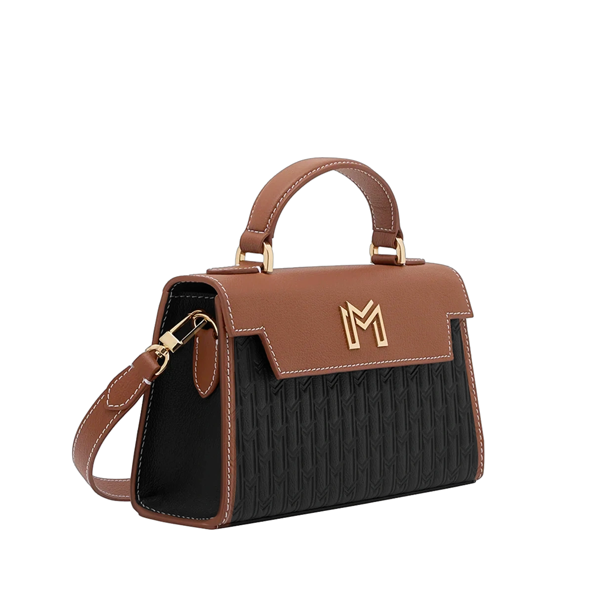 شنطة حصة / أسود مع تان