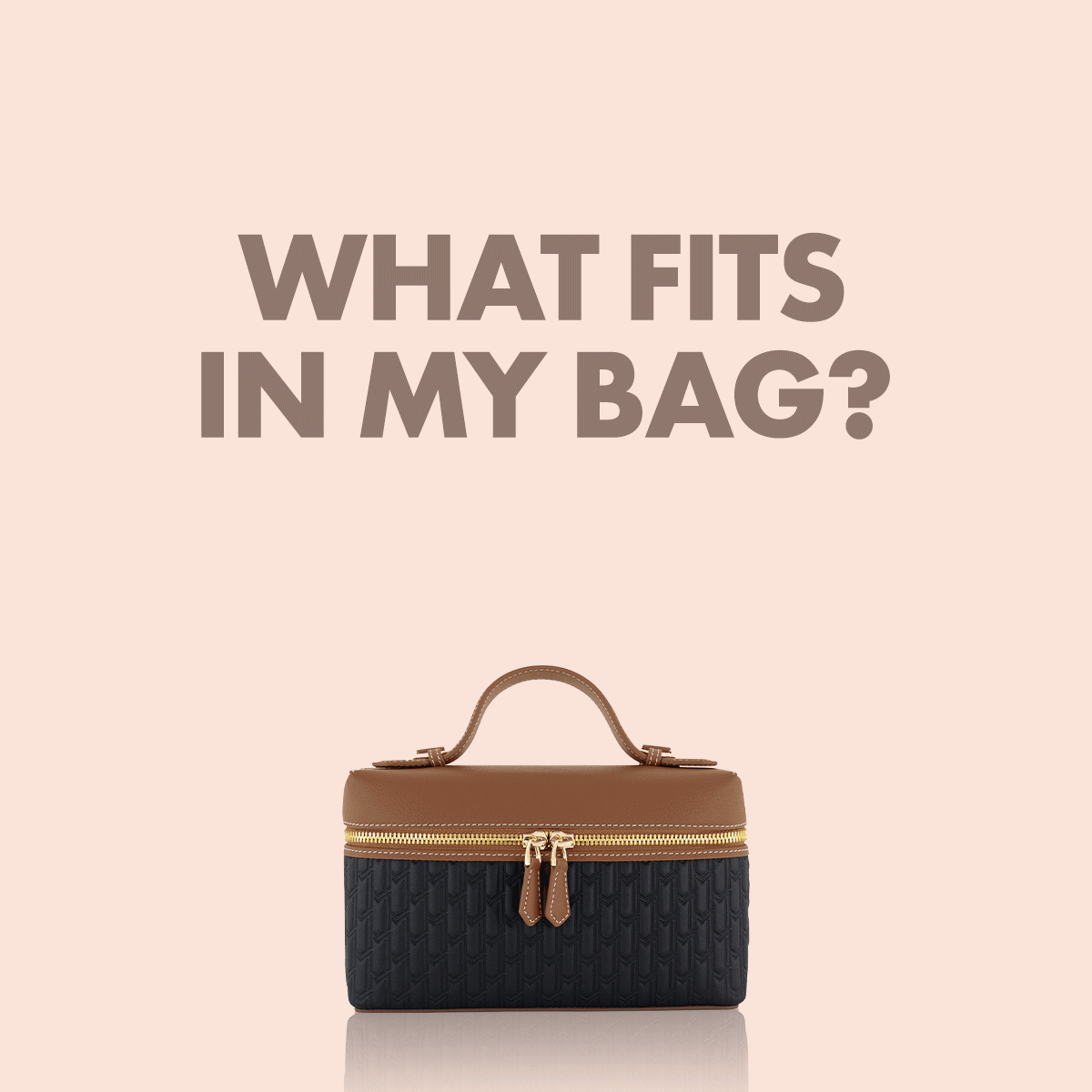 شنطة ميثاء / اسود و تان