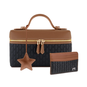 شنطة ميثاء / اسود و تان