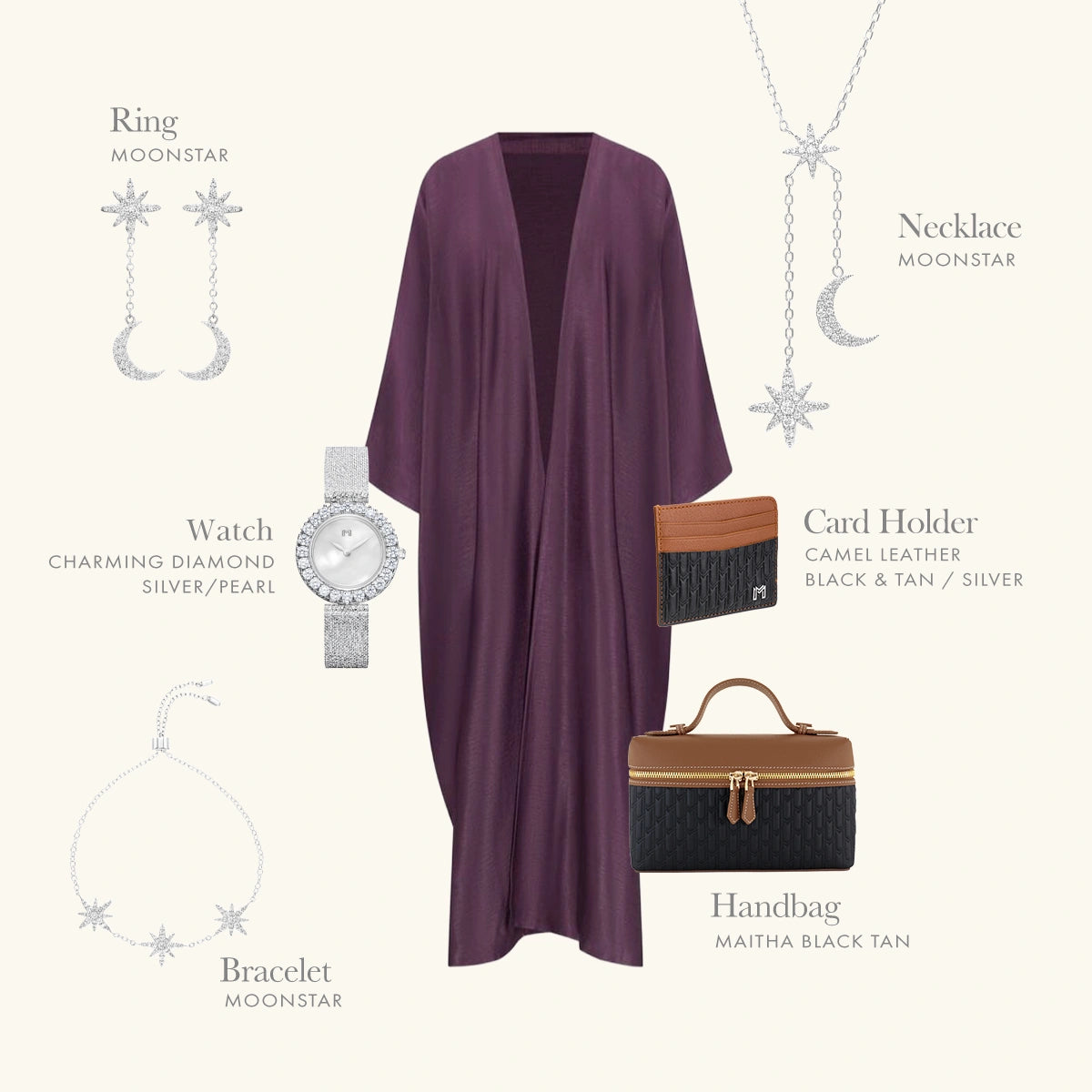 شنطة ميثاء / اسود و تان