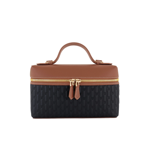 شنطة ميثاء / اسود و تان