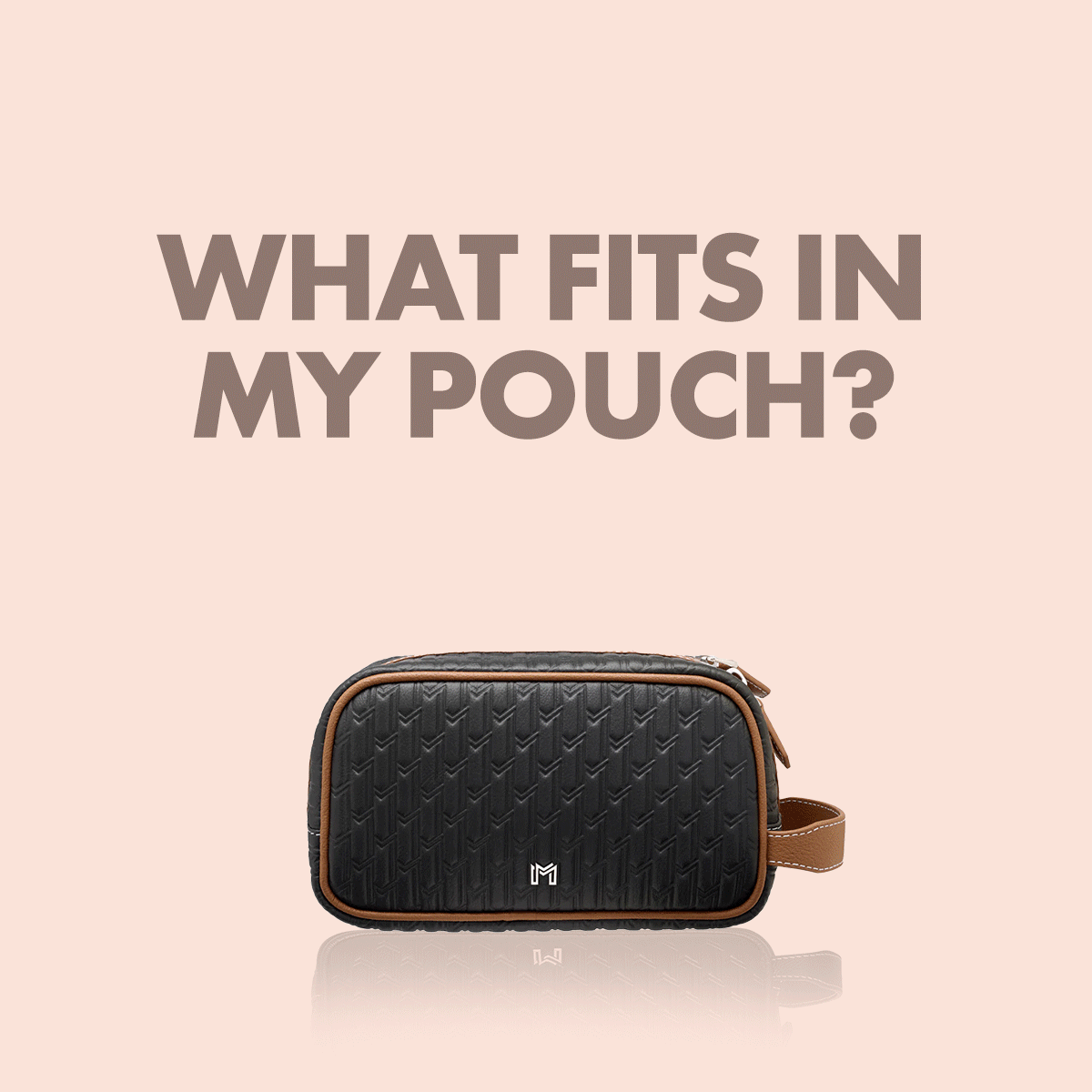 باوتش السفر أسود مع تان / فضي