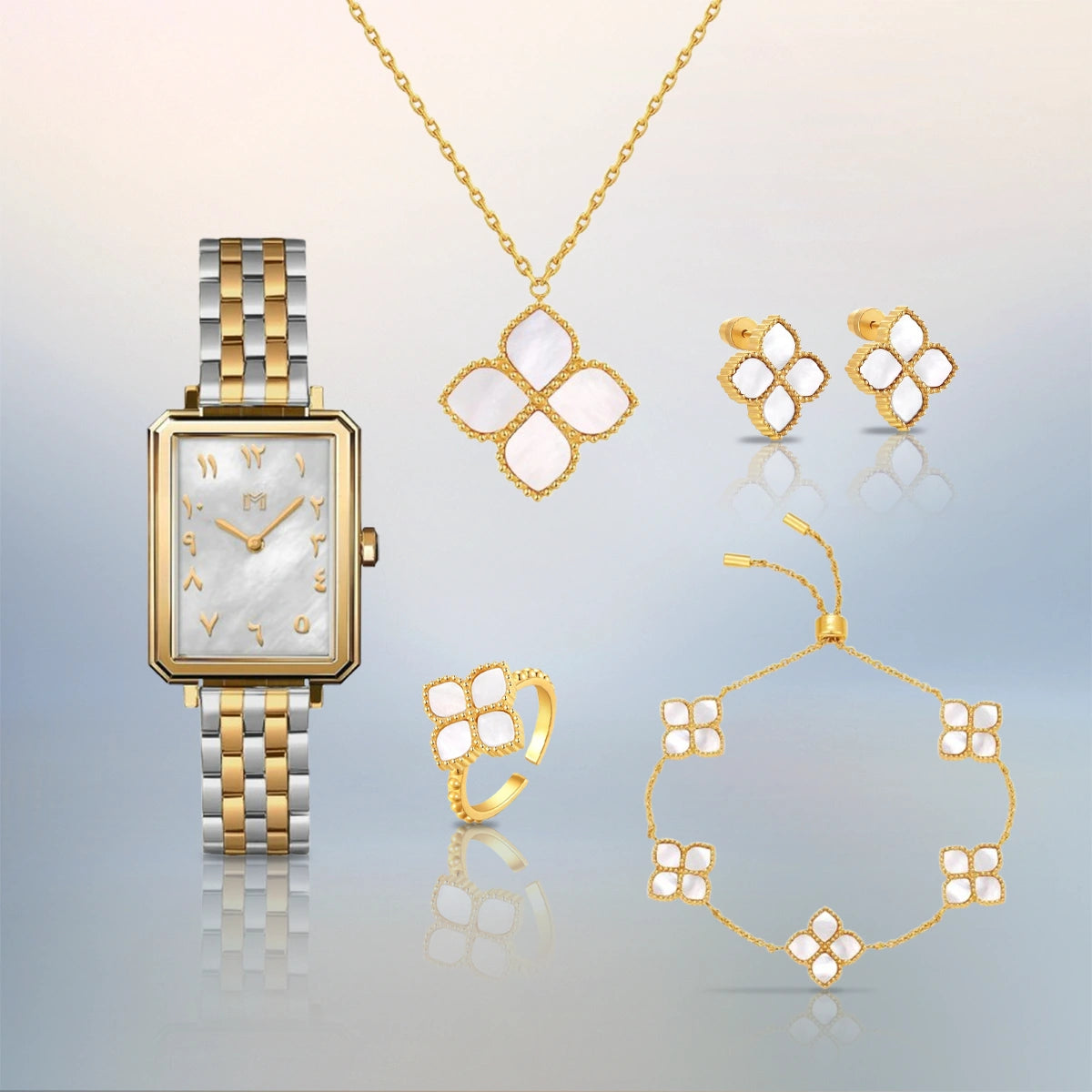 مجموعة هدية لطيفة / جوري ذهبي