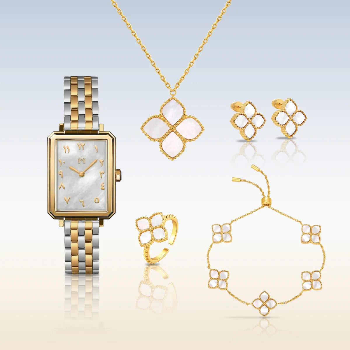 مجموعة هدية لطيفة / جوري ذهبي