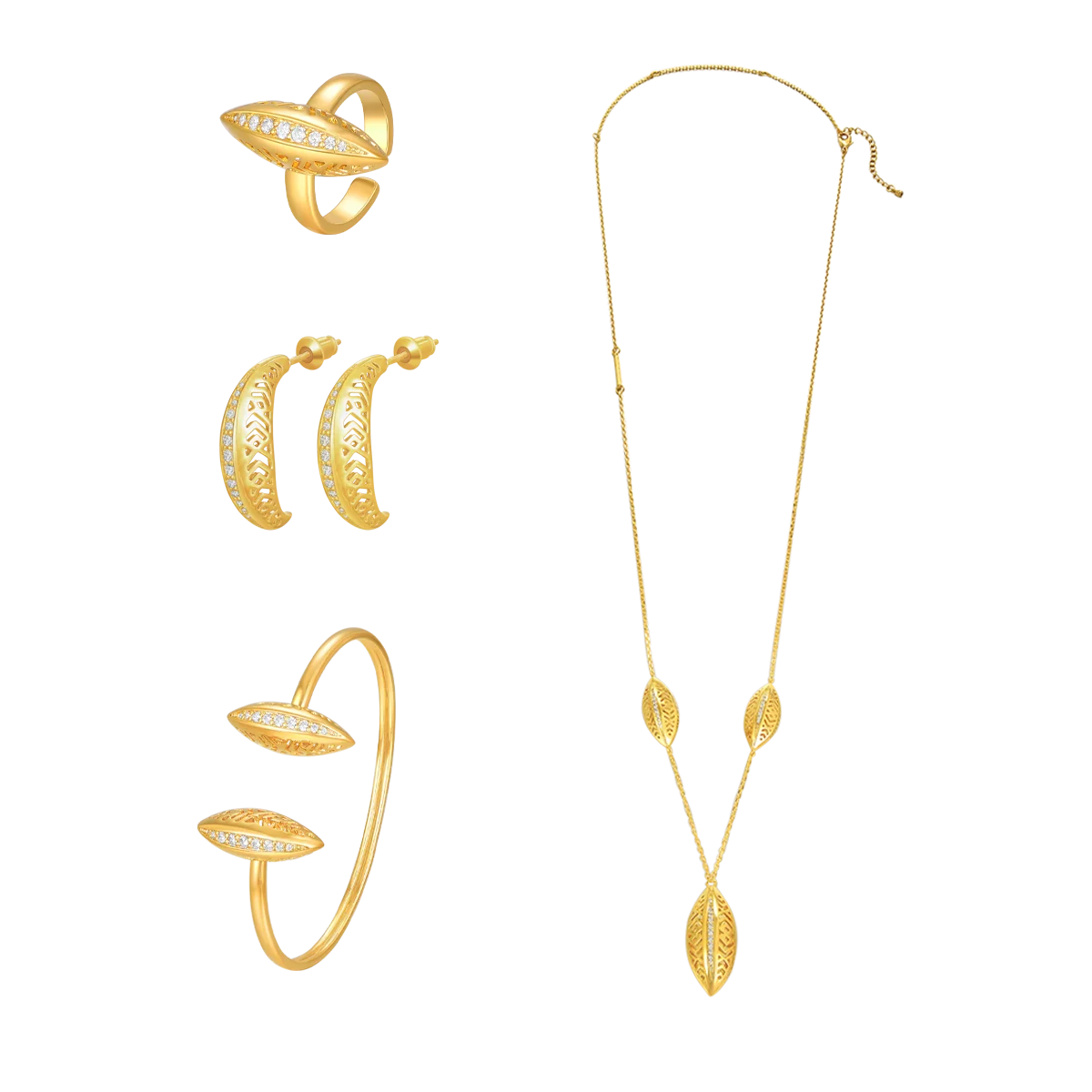 ليف / طقم باللون الذهبي