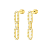 لينكس / أقراط طويلة باللون الذهبي