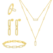 لينكس/ طقم باللون الذهبي بالتصميم الأيقوني