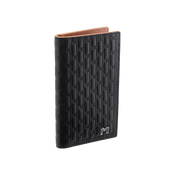 جلد الجمل أسود مع تان / فضي