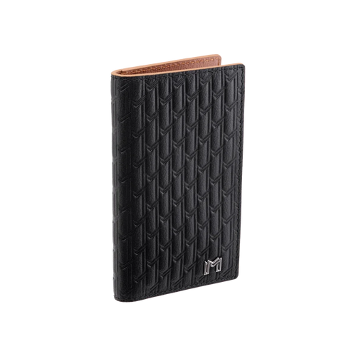 جلد الجمل أسود مع تان / فضي