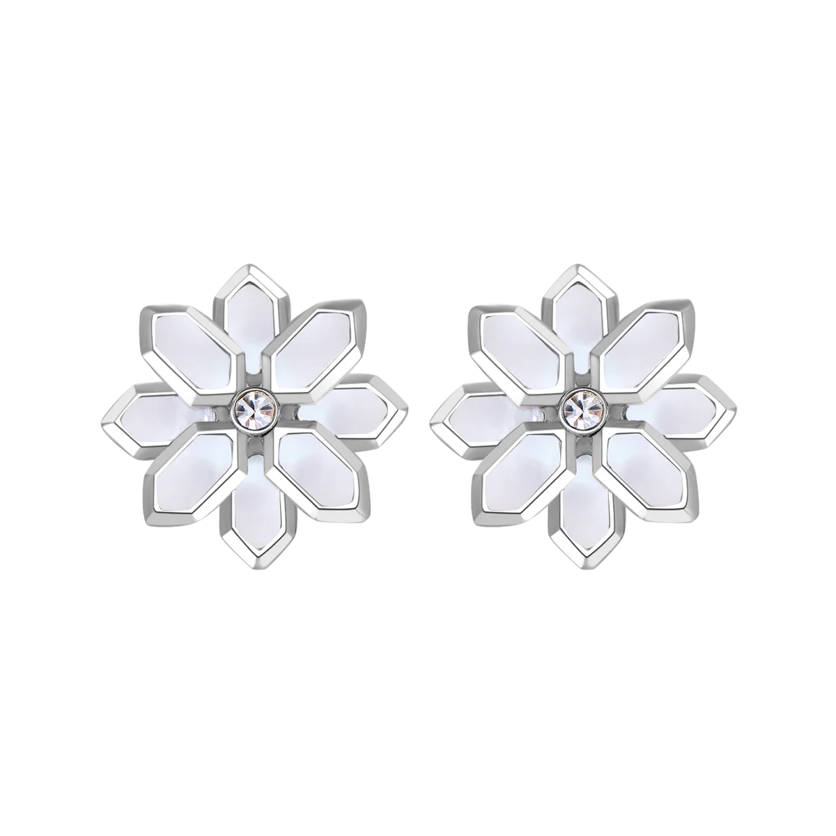 لوتس / طقم اللؤلؤ باللون الفضي