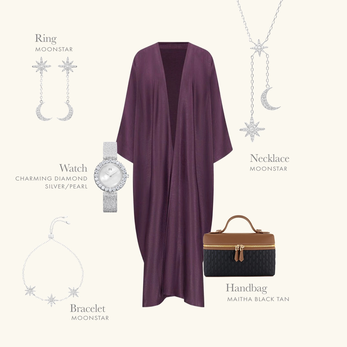 شنطة ميثاء / اسود و تان