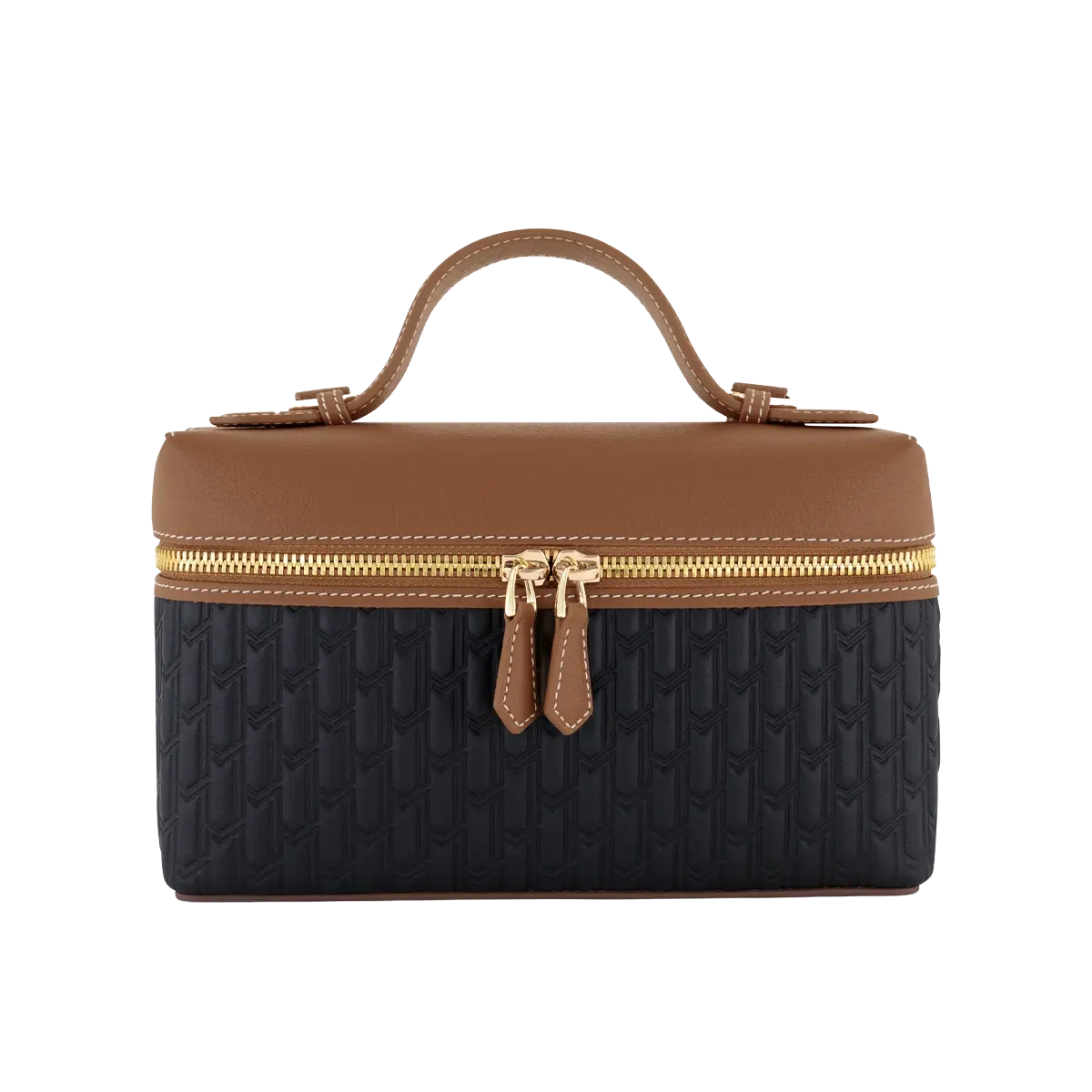 شنطة ميثاء / اسود و تان