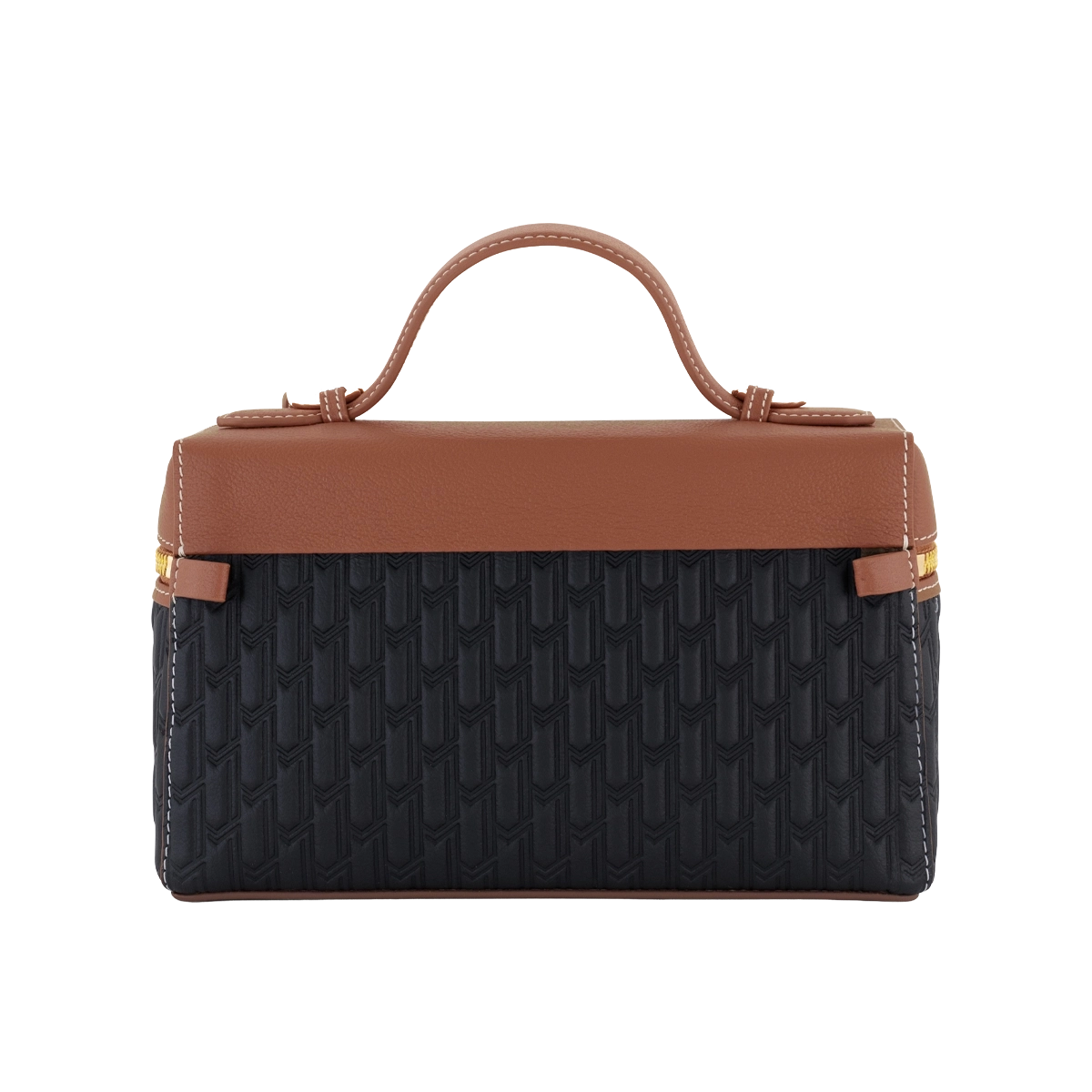 شنطة ميثاء / اسود و تان