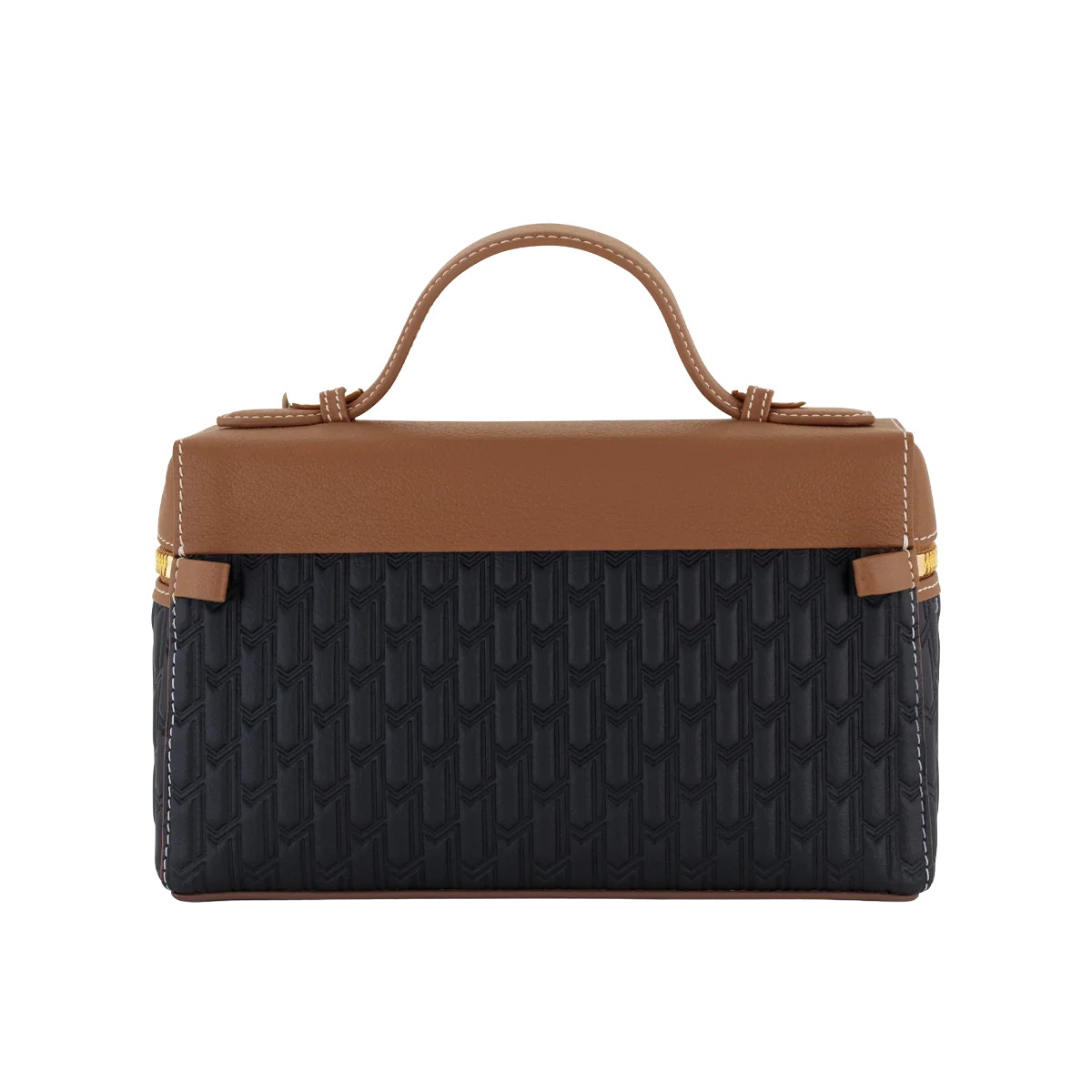 شنطة ميثاء / اسود و تان