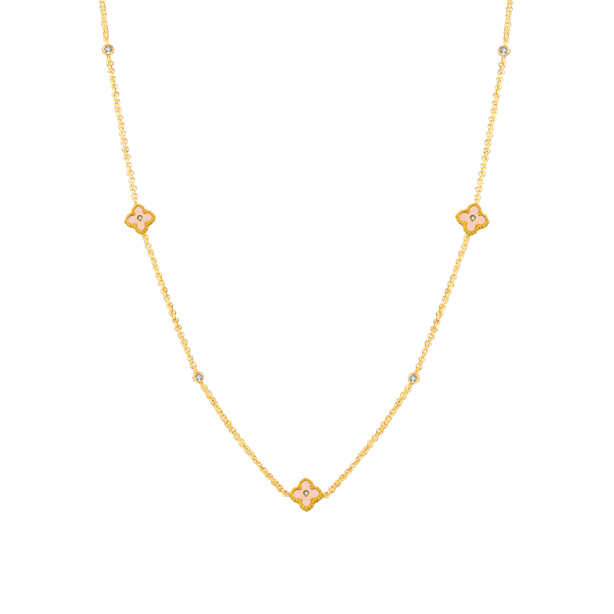 ميني جوري / طقم وردي فاتح و ذهبي